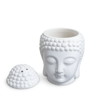 Matte White Buddha Head Wax & Oil Burner